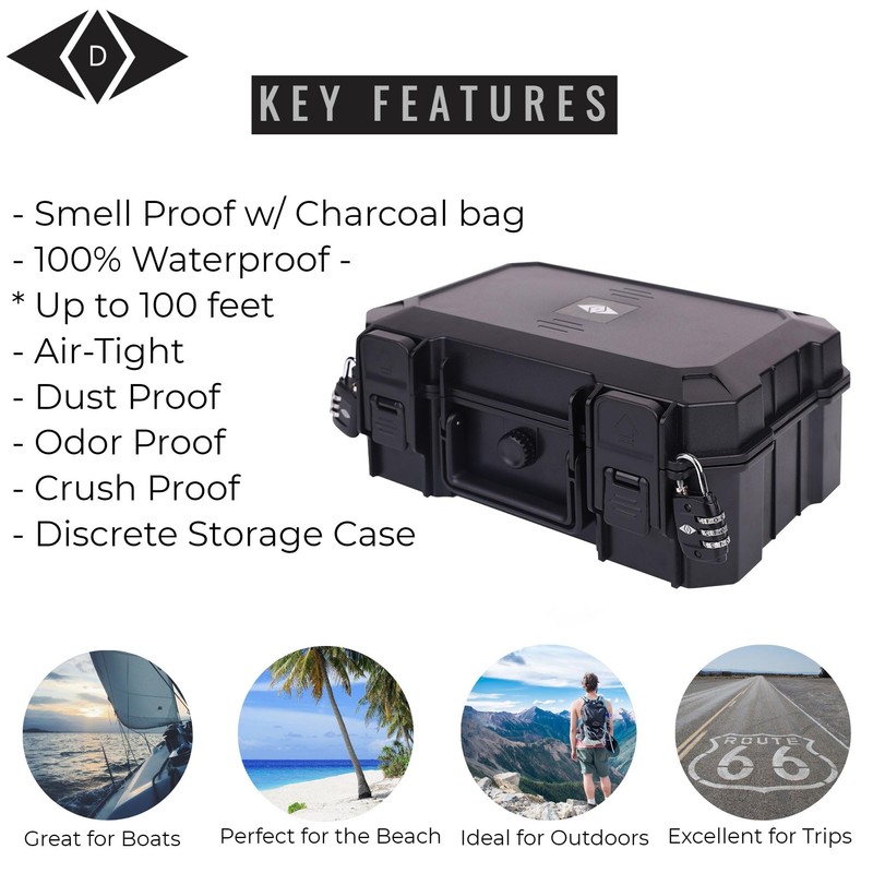 Bella Large Waterproof Box Combo with Lock – 2PC Airtight