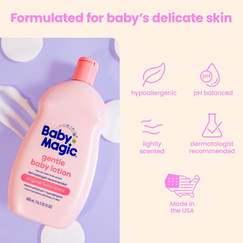 Baby Magic Gentle Baby Lotion | 16.5 Fl Oz (Pack