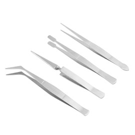 Pinzas para máquina de coser, 4 Uds., pinzas para cuentas de acero inoxidable, abrazadera de puntada de codo ancho de alta resistencia para electrónica precisa para Industrial