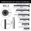 FandWay Pack of 205 Torx Drilling Screws, Countersunk Head Self-Drilling