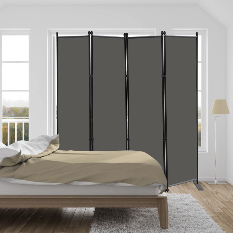 MAYOLIAH 4 Panel Room Divider Screen 6Ft Tall Foldable Privacy
