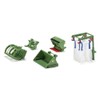 siku 3658, 5-Piece Front-Loader Accessory Set, 1:32, Green, Suitable for