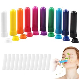 jushion Jushion 10 Stck Riechstifte fr ?therische ?le, ?therisches ?l R?hren mit 10 Dochten, Nachfllbarer Inhalator Stick fr die Aromatherapi, Nasen Inhalatoren R?hrchen fr Aromatherapie und Parfm