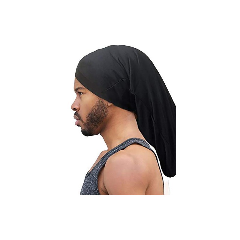 King.J Super Long Unisex Spandex Cap for Dreadlocks (Black)