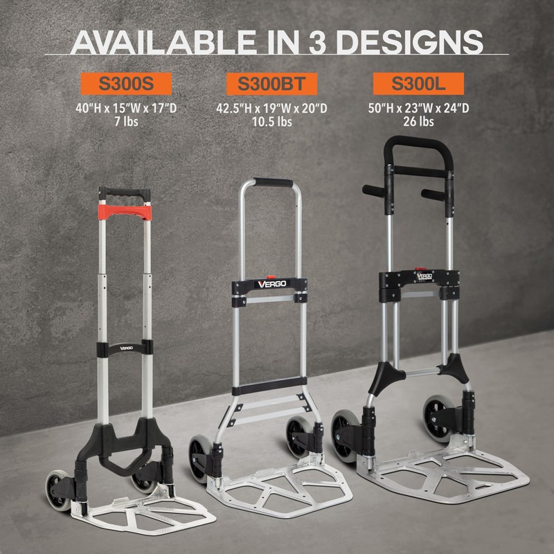 Vergo 275 Ibs Capacity Folding Hand Truck Dolly – Lightweight