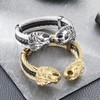 Klapgo Men's Gold Bracelet Viking Lion Head 316 Stainless Steel