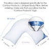 Contour Products L Pillow Case, White, Made Specifically for The