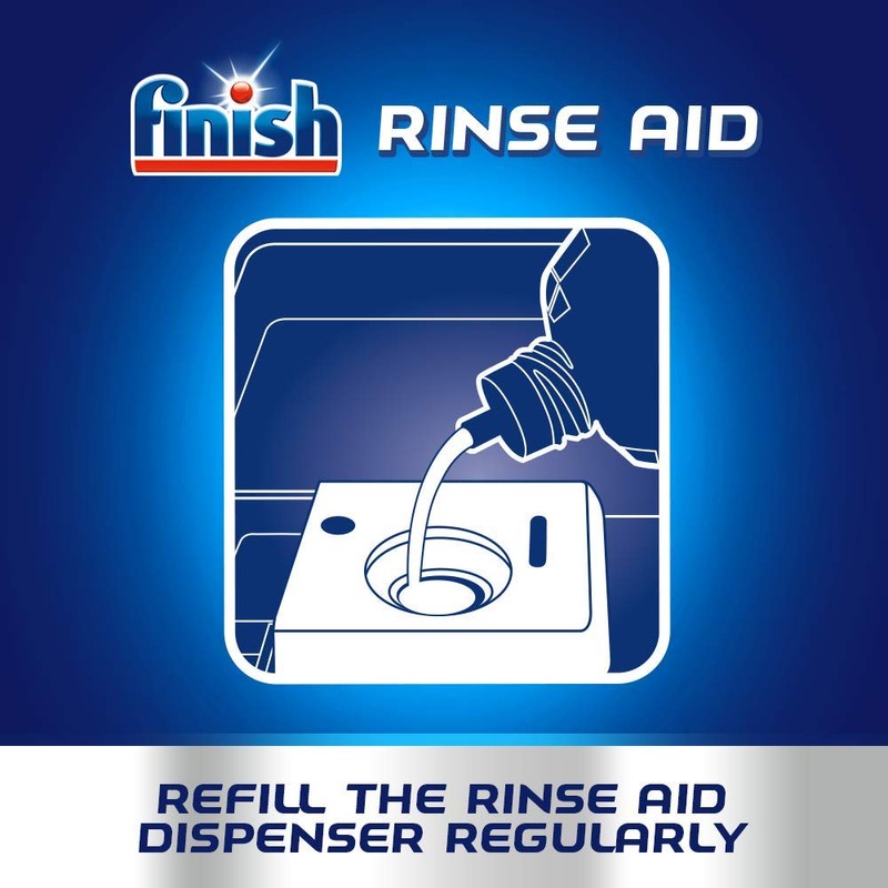 Finish Jet Dry Dishwasher Rinse Aid for Shinier and Dryer