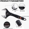 Sharp-tec Adjustable Wrench 50mm 10" Wide Jaw Opening Adjustable Wrench