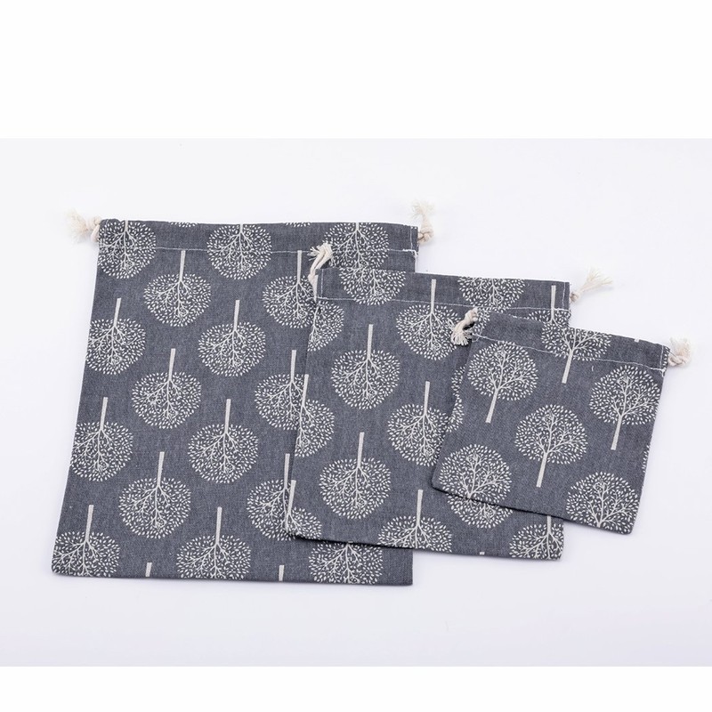 Amoyie 3 pcs Drawstring Storage Bags Set for Cosmetic Travel