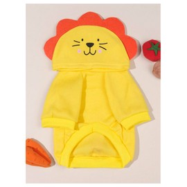 QWINEE Dog Hoodies Chicken Design Cat Dog Clothes Warm Winter Puppy Clothes Chihuahua Outfit Pet Hoodie for Small Medium Dogs Cats Kitten Yellow and Orange XX-Small