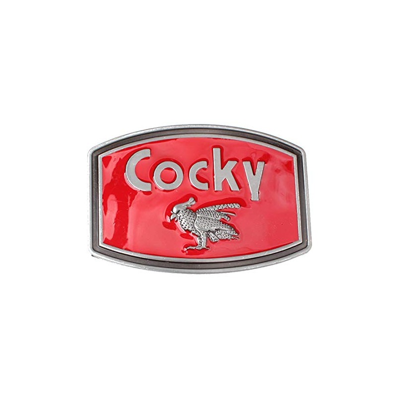 Thanksgiving Cocky Belt Buckle Western Cowboy Cowgirl Motorcyclist (CKY-01), Red,