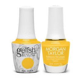 Gelish & Morgan Taylor Let's Roll Summer Collection Duo - 15mL Gel & 15mL Lacquer Combo. Long-Lasting, High-Shine Nails, Easy Application, Chip-Resistant, Vibrant Color (Do The Tangle, 2pcs)