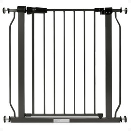 BalanceFrom Easy Walk-Thru Baby and Pet Safety Gate with Hold-Open and Auto-Close – Adjustable Steel Barrier for Stairs, Doorways, and Hallways, No Drilling Installation