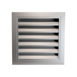 AirTech-UK Anodized Aluminum Louvre Grille 300 x 300 mm: Premium Weatherproof with Steel Mesh Protection for Your Home