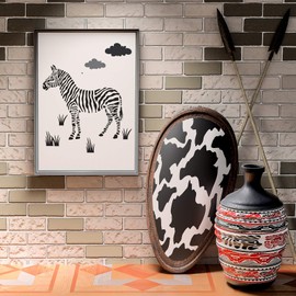 9 Pieces Animal Stencil Templates 8 Inch Reusable Animal Painting Stencil Bear Tiger Elephant Horse Lion Giraffe Zebra Rhino Deer Craft Drawing Template for Greeting Card Scrapbook Wall Art