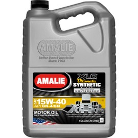 AMALIE XLO Ultimate 15W-40 Synthetic Blend Engine Oil (160-79107-36) 1 Gallon Bottle, Pack of 4 | Made in USA