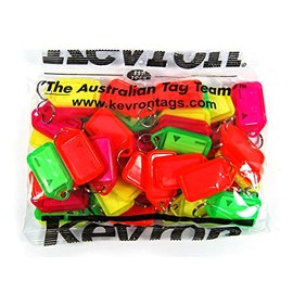 Key Tags Kevron Fluorescent Assorted Key Tags 50 Pack, (80318)