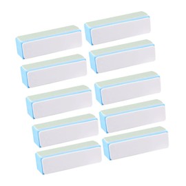 Healvian 10pcs Professional Nail Buffer Polishing Block Square Artwork Sanding Sponge Textured Sides for Natural and False Nails for Polishing Design
