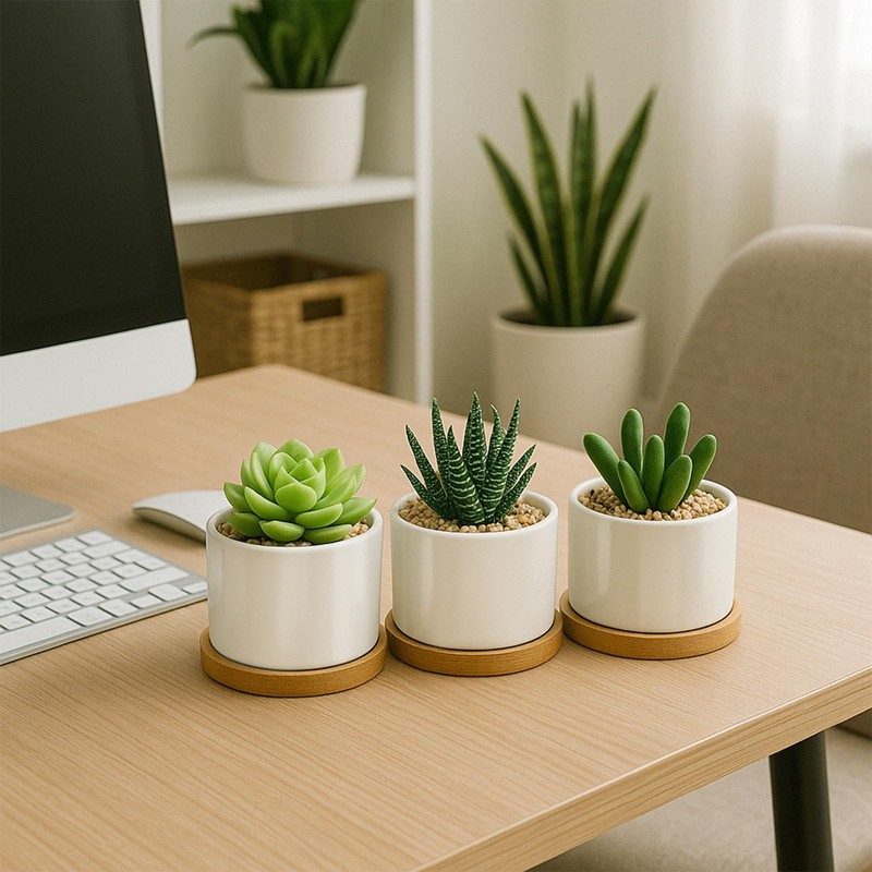 ZOUTOG Succulent Pots 3.1 Inch,8 Pack Succulent Planters,Small Pots for