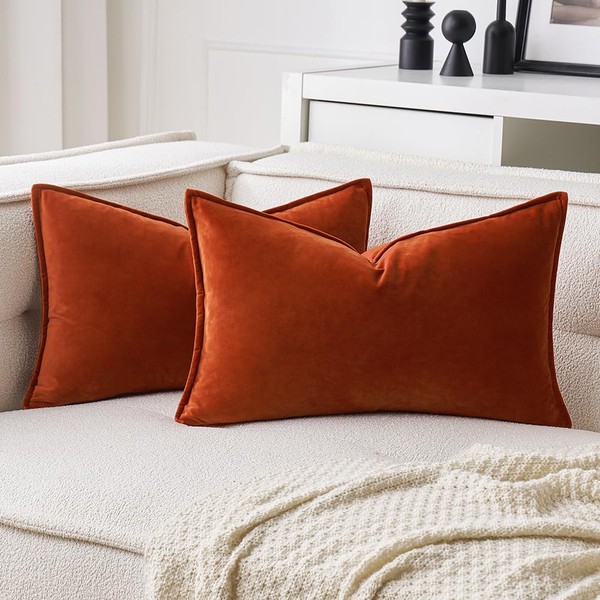 MIULEE Pack of 2 Decorative Velvet Throw Pillow Covers Soft