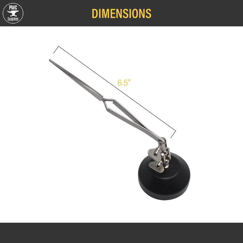 Helping Third Hand Base with Cross-Locking Tweezers Adjustable Vise for