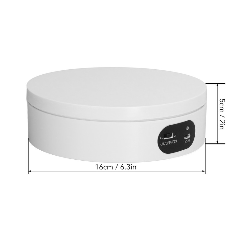 Rotating Display Stand White Epoxy Resin Flashing Motorized Rotating Display