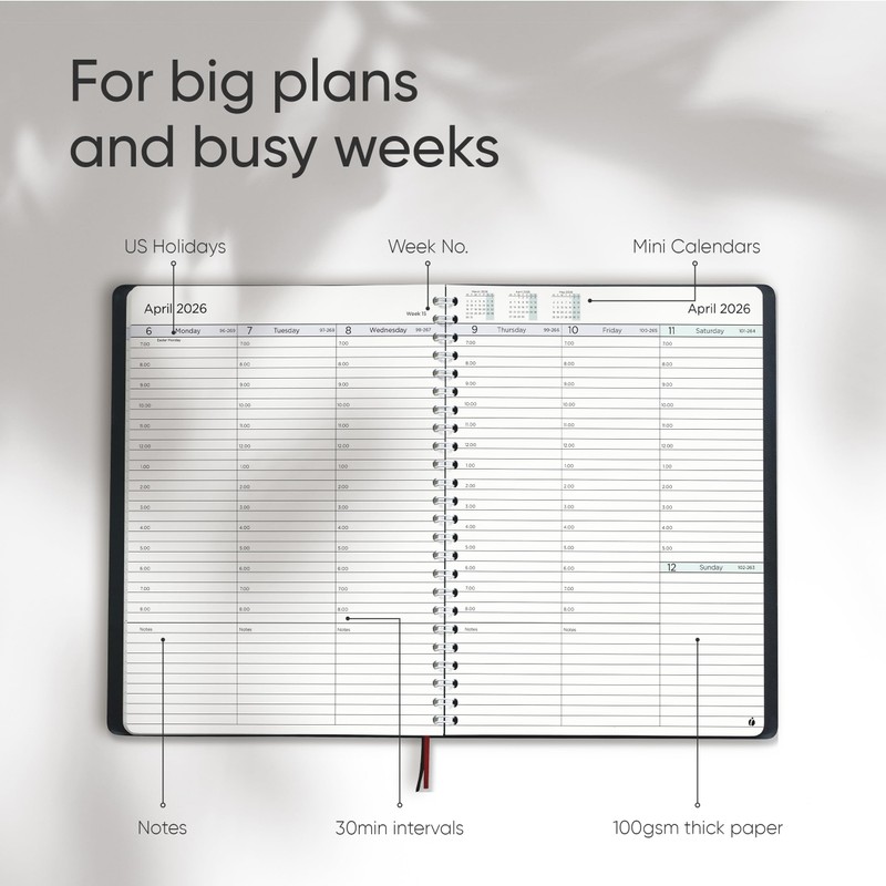 2026 Planner Weekly and Monthly – Hourly Appointment Book 2026