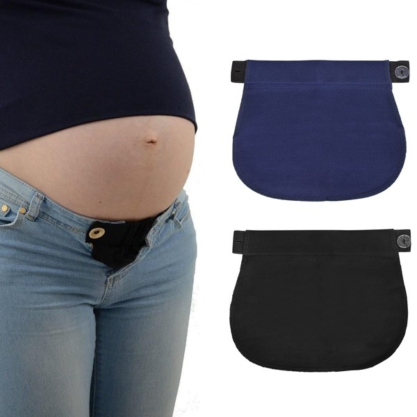 Tolenre Pack of 2 Adjustable Trousers Extensions for Pregnant Women