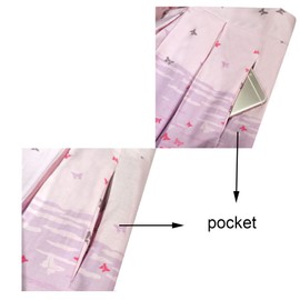 Girstunm Women's Pleated Vintage Skirt Floral Print A-line Midi Skirts with Pockets Christmas-Tree M