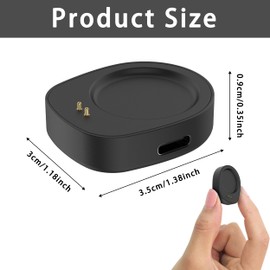 Magnetic USB C Charger for T-Rex3/3 Pro/Active Max/Active 3 Premium/T-Rex Ultra 2/Balance2//Balance/Helio Strap Split Type Heavy Duty Lightweight Small Portable (Black)
