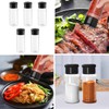 mkemka 5Pcs Empty Spice Jars Spice Storage Containers Plastic Seasoning