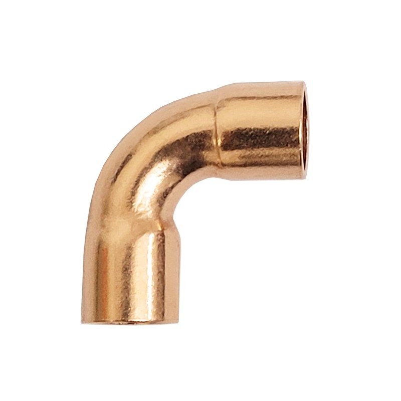 16 x 90-Grad-Winkel-Kupferrohrverschraubung, Löten, ID-Anschluss für HVAC-Kühlgeräte (9.6mm (3/8"))
