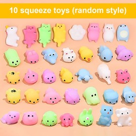 WUSJCOF 10 Stück Mini-Kneifen Spielzeug-Set Tier-Kneifen Kneifen Spielzeug, Stress-Reduzierung Spielzeug, Weihnachtsgeschenke, Kindergeburtstagsfeier, Zufallsstyle