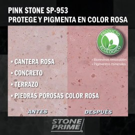 Sellador Stone Prime Cantera Rosa Apariencia Mojada Antisalitre