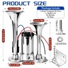 BURMONG 12V 600DB Super Loud Electric Air Horn, Silver Dual