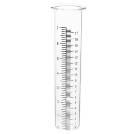 Balacoo Rain Gauge Replacement Tube, 7" Capacity Glass Rain Measure Gauge for Outdoor Garden Yard Home, Clear Markings, Easy to Read (1 Pcs)