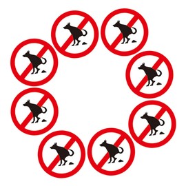 Gatuida 16pcs Beware of Dog Stickers No Pooping Warning Signs Vinyl Dog Stickers for Pet