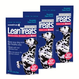 Covetrus Nutrisential Lean Treats for Dogs - Small, Medium & Large Dogs (K9) - Nutritional Low Fat, Bite-Size - Soft Chicken Flavor - Chicken Flavor - 3 Pack - 4oz