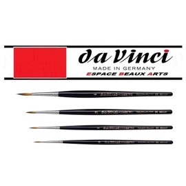 da Vinci Maestro 35 Series Tobolsky-Kolinsky Sable Brush, Bristles - Pack of 4 Size No. 0 .1 .2 .4