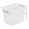 Pekky 12 Quart Plastic Lidded Storage Bin, Clear Latching Box