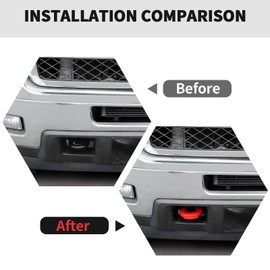 RT-TCZ Tow Hook Covers Bumper Tow Hook Covers Protector Cover Exterior Accessories for Chevy Silverado 2007-2013 (Red)