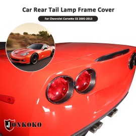 MODY 4x ABS Carbon Fiber Rear Tail Light Trim Ring Cover For Corvette C6 2005-2013