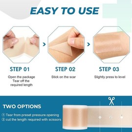 Professional Silicone Scar Sheets – Reusable Tape Strips for Keloid, Burn, Acne & Surgery Scars
