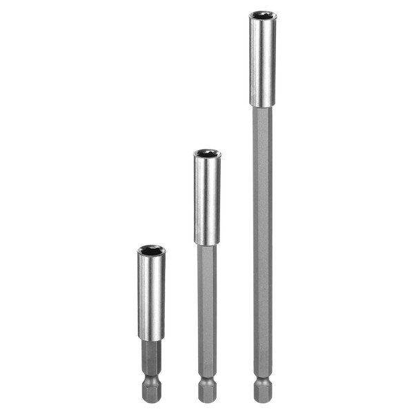 sourcing map 3pcs Magnetic Bit Holder 2.4" 4" 6" Length