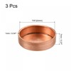 sourcing map Pack of 3 Copper End Cap Plug Connector
