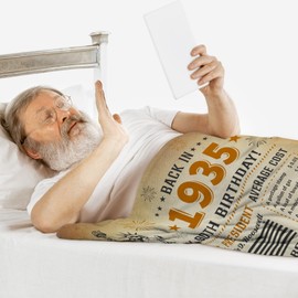 90th Birthdays for Men Women, Happy 90th Birthday Decorations for Women Men, Best Gifts for 90 Year Old Woman, 90th Birthday Gift Ideas, Mom Dad Grandma Grandpa 90th Birthday Blanket 60x50 Inch