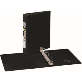 Avery 17167 Mini Size Durable View Binder w/Round Rings, 8 1/2 x 5 1/2, 1-Inch Cap, Black - Suits 5.5" x 8.5" pages