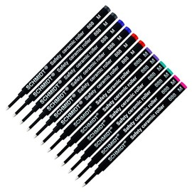 Schmidt 888 M Safety Ceramic Rollerball Refill - Black(2), Blue(2), Red(2), Violet(2), Turquoise(2), Magenta(2) Ink (Medium Tip 0.7mm) - Pack of 12