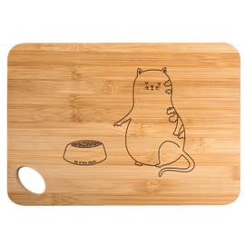 Mr. & Mrs. Panda Bamboo Chopping Board Cat Eating Gift Breakfast Board Wooden Boards Wooden Boards Cat Decoration Cat Souvenirs